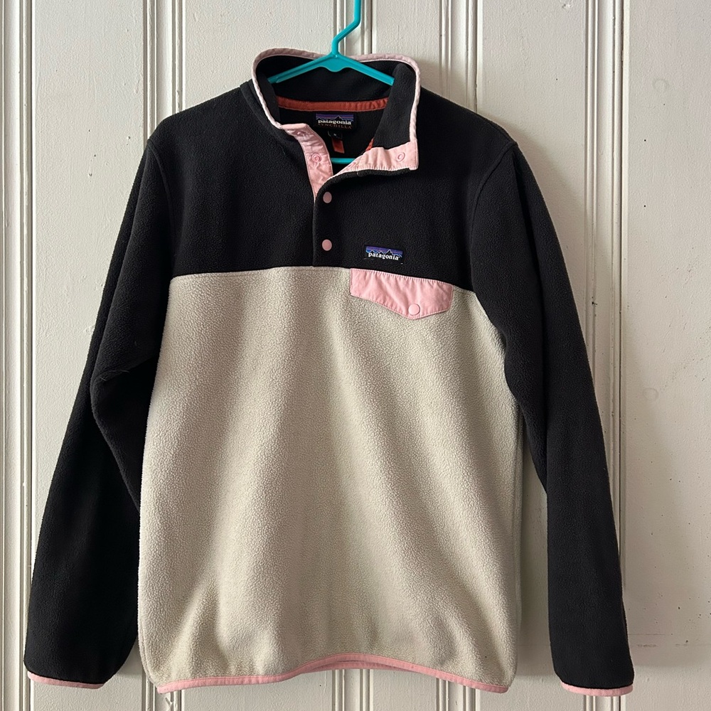 Patagonia Brown/Black and Cream Fleece Pullover
